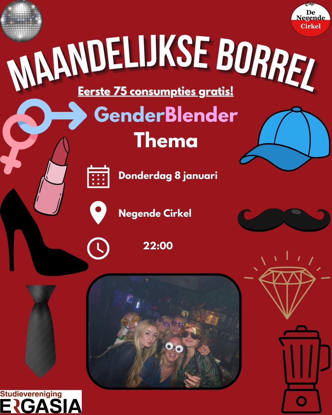 Maandelijkse Borrel GenderBlender Thema