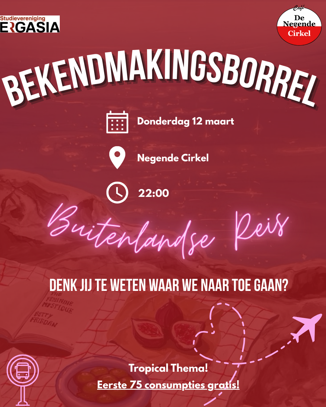 Maandelijkse Borrel Reisbekendmaking Thema Tropical